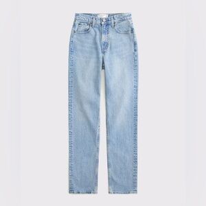 ABERCROMBIE 'The 90s Straight' Ultra High Rise Light Wash Blue Jeans - Size 30